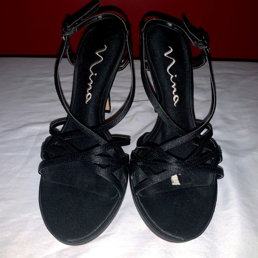 Nina Strappy Satin Heels